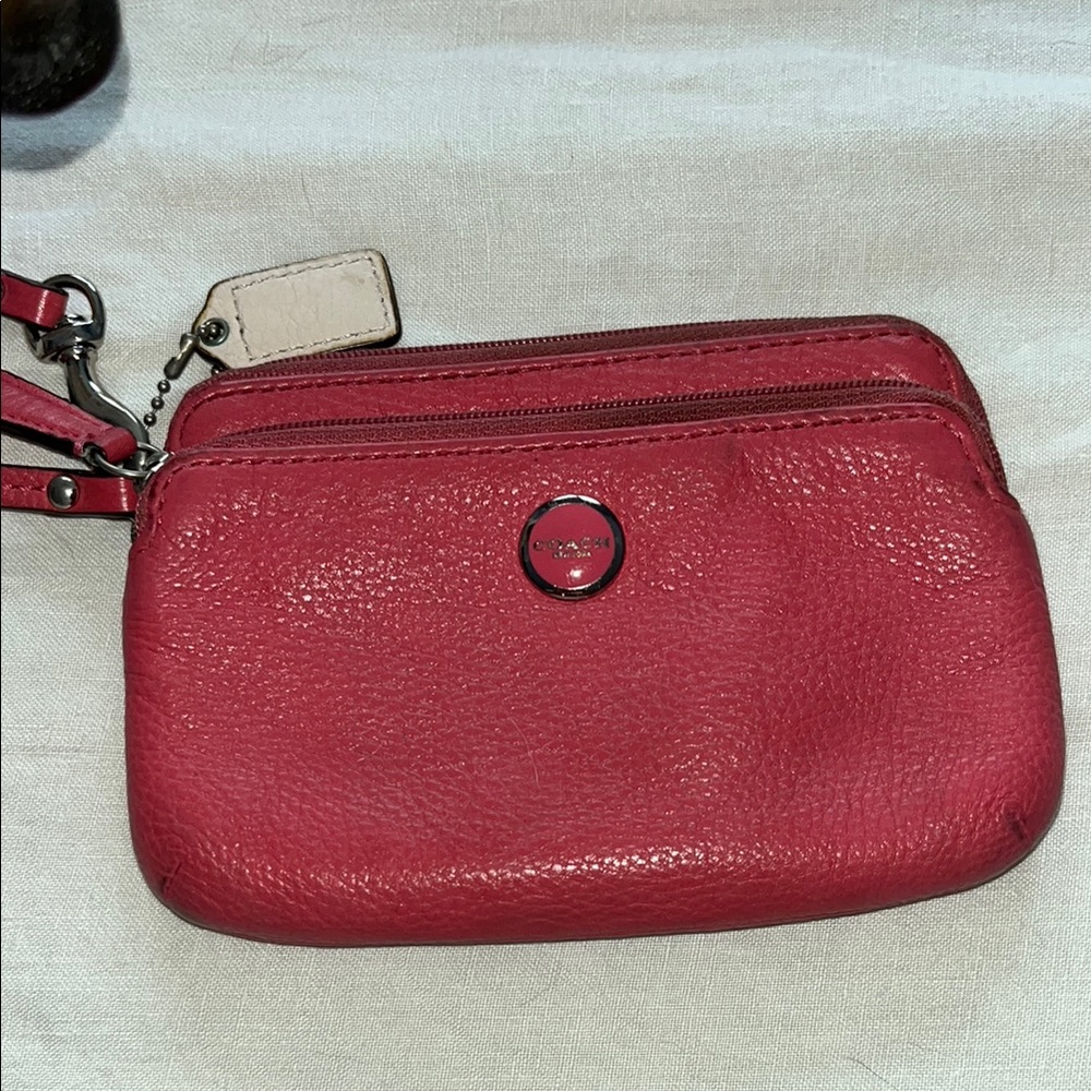 Coach Pink Leather Wristlet - Picture 10 of 12
